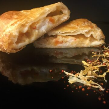 Fish and seafood puff pastry